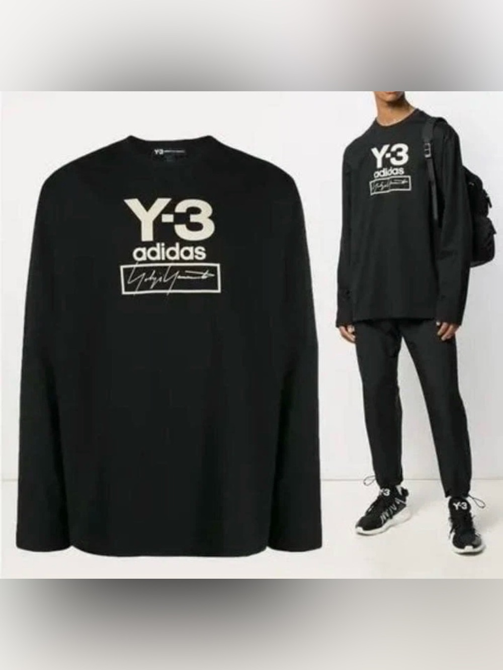 Men's Y-3 sweatshirt Signature Logo - xxl
